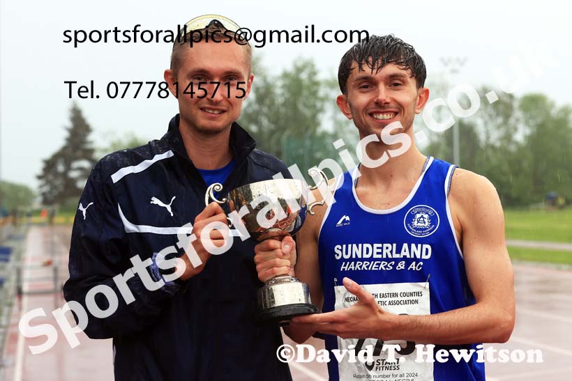 The Jimmy Hedley 800 metres on a very wet Wednesday evening, May 29th, NEGP 2, Monkton Stadium.  Photo: David T. Hewitson/Sports for All Pics